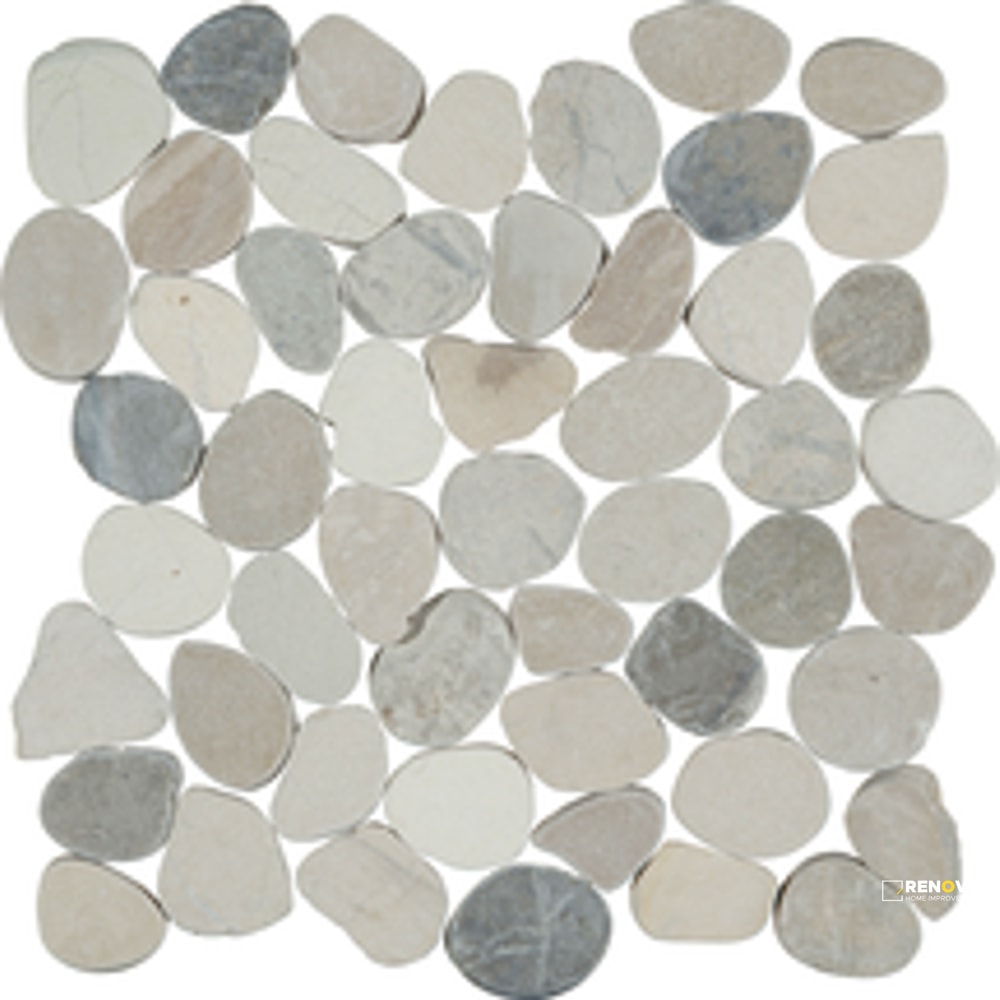 PIETRA ART PEBBLES NAVAJO WHITE FLAT 12" X 12" - 2