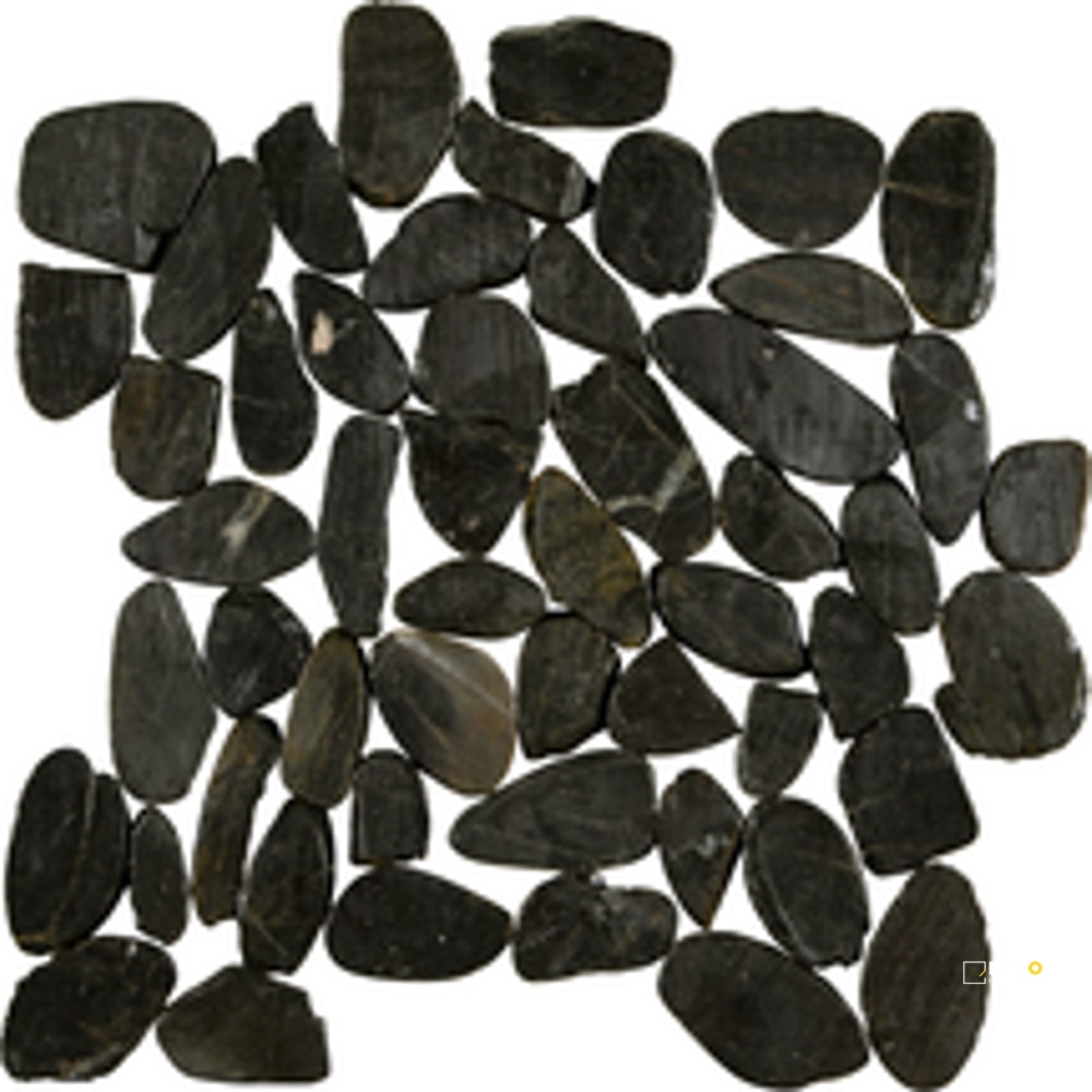 PIETRA ART PEBBLES BLACK PEARL FLAT 12" X 12" - 2