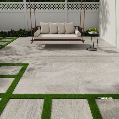 ARTERRA PAVER QUARTZ SILVER 24X48X2CM ( 8 SF PER BOX ) - 2