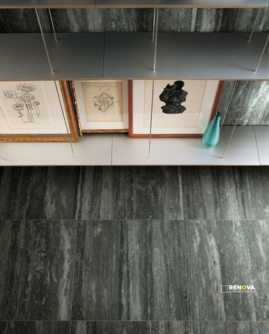 I-TRAVERTINI BLACK MATTE 16" X 32" - 7