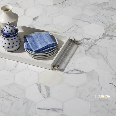 CHAPTER 18 - ROTUNDA CALACATTA GOLD FIELD TILE HEX 5" X 5-7/8"