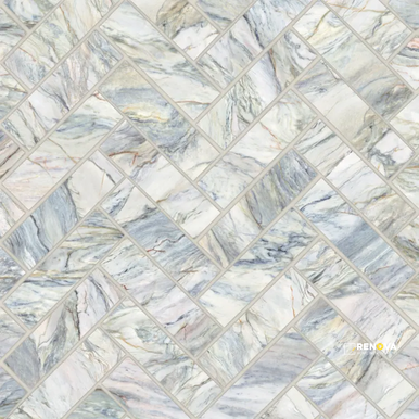 MAGNIFICA ERA LUXURY SATIN HERRINGBONE MOSAIC 1" X 4" - 2
