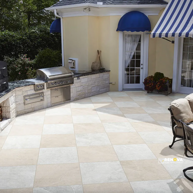 FUTURA IVORY ANTI-SLIP PORCELAIN PAVERS 2CM 24" X 24"