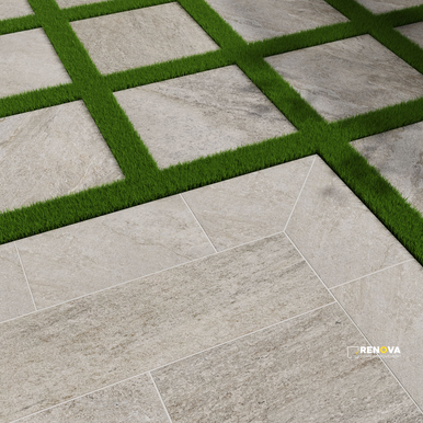 ARTERRA PAVER QUARTZ SILVER 24X24X2CM ( 8 SF PER BOX ) - 2
