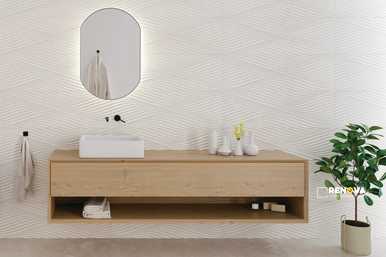 DONNA MATTE WAVE DECO FIELD TILE 13" X 40" - 2