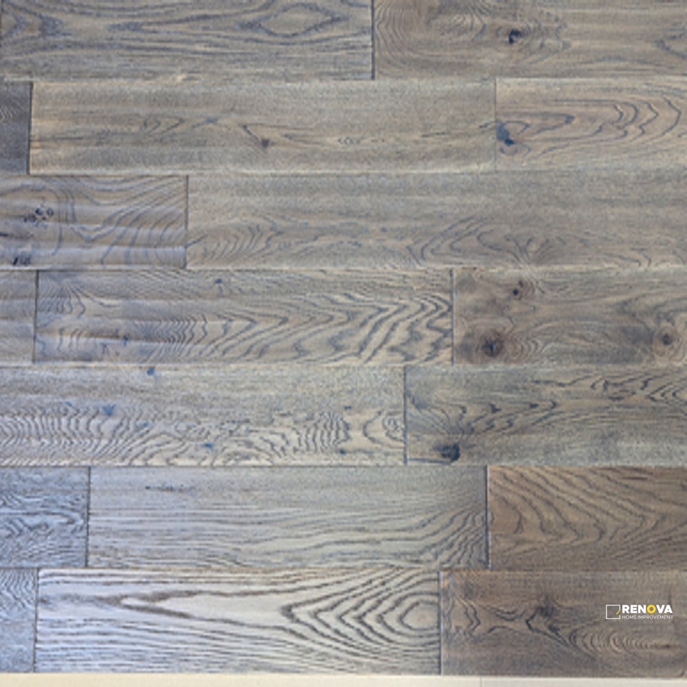 OAK HANDSCRAPED WIRE BRUSHED 5" - SOLID - CRESTWOOD - 6