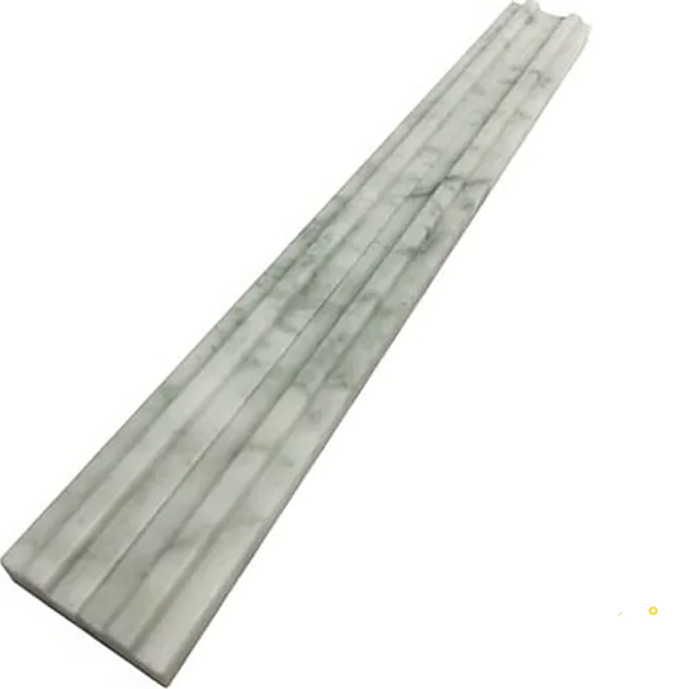 BIANCO CARRARA HONED DECO LINER 3/4" X 12"
