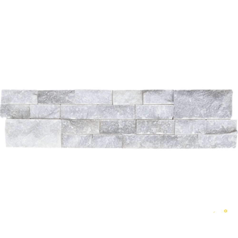 SKY BLUE SPLIT FACE 3D STACKED STONE 5-7/8" X 24" - 2