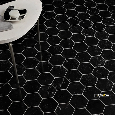 CHAPTER 18 - ROTUNDA NERO MARQUINA FIELD TILE HEX 5" X 5-7/8 - 2