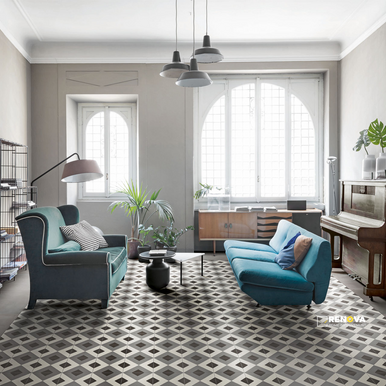 D SEGNI MATTE DOUBLE DIAMOND DECO 8X8 - 2