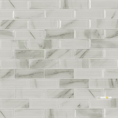 IVORY AMBER BEVELED SUBWAY 8MM - 3