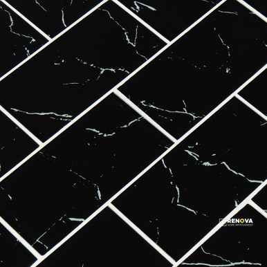 NERO MARQUINA GLASS 3X6X8MM ( 5 SF PER BOX ) - 4