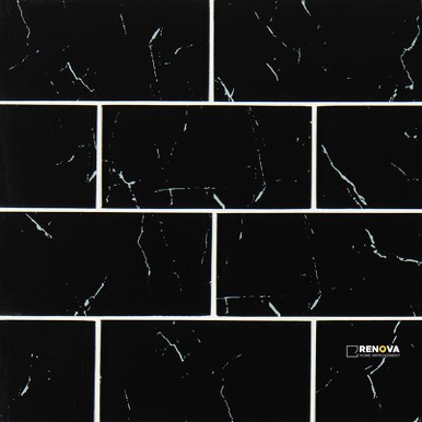 NERO MARQUINA GLASS 3X6X8MM ( 5 SF PER BOX ) - 5