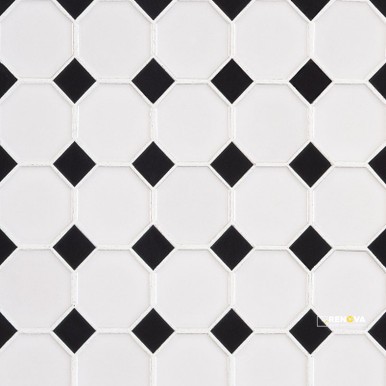 RETRO BIANCO OCTAGON 6MM GLOSSY ( 14.1 SF PER BOX ) - 2