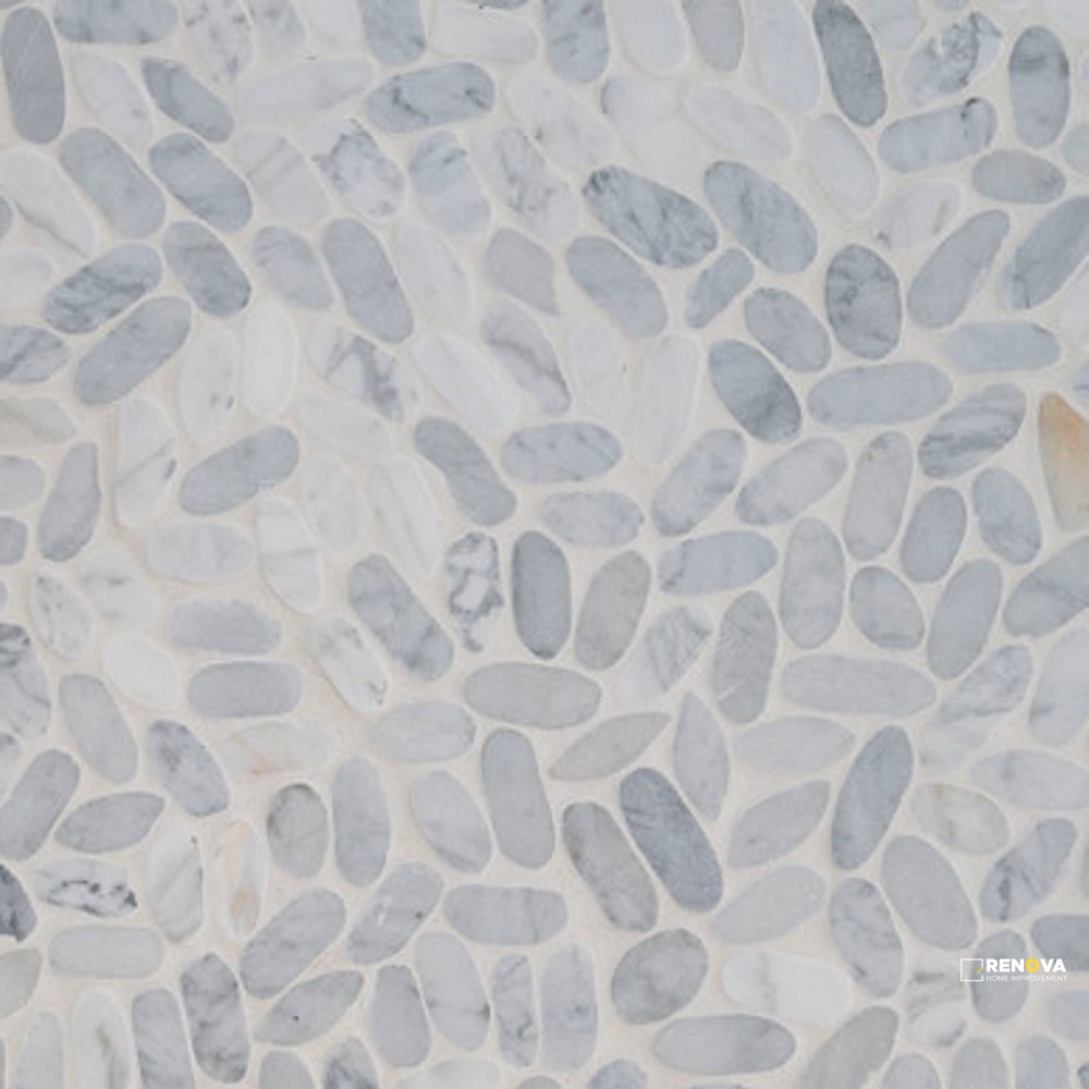 SLICED CARRARA WHITE PEBBLE - 3