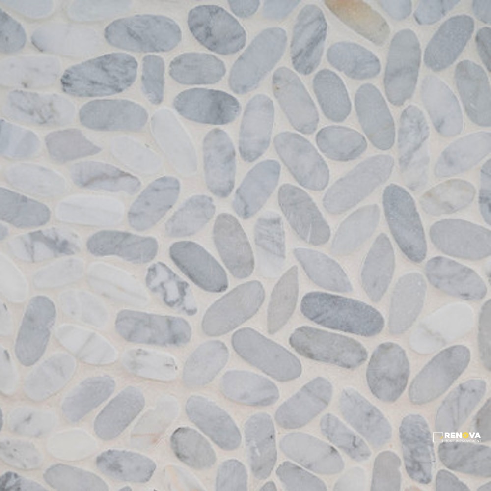 SLICED CARRARA WHITE PEBBLE - 5