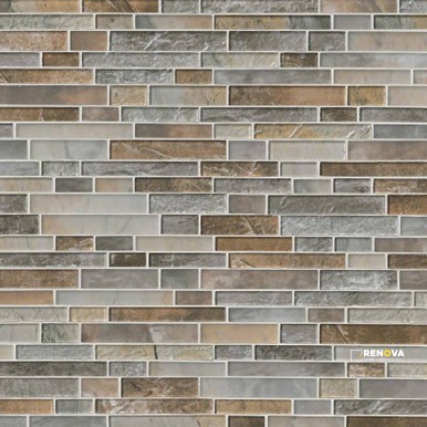 TAOS GLASS INTERLOCKING PATTERN MOSAIC 8MM