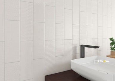 URBANO CREMA 3D MIX 4X12 GLOSSY ( 9.69 SF PER BOX ) - 3