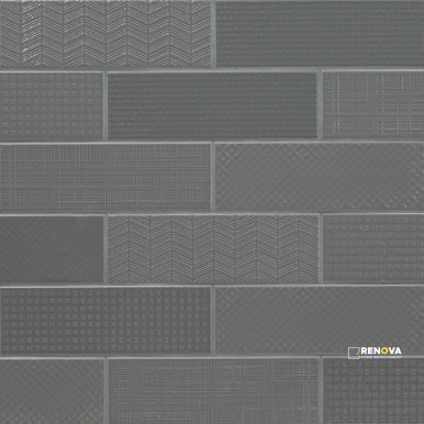 URBANO GRAPHITE 3D MIX 4X12 GLOSSY ( 9.69 SF PER BOX ) - 4