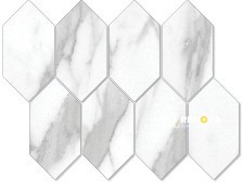 VIENNA POLISHED ELONGATED HEX MOSAIC 3X6 - 2