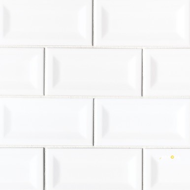 WHITE GLOSSY 3X6 INVERTED BEVELED ( 10.648 SF PER BOX ) - 3
