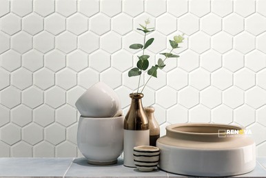 RETRO BIANCO 2" HEXAGON 6MM MATTE ( 14.4 SF PER BOX ) - SMOT-PT-RETBIA-2HEX - 3
